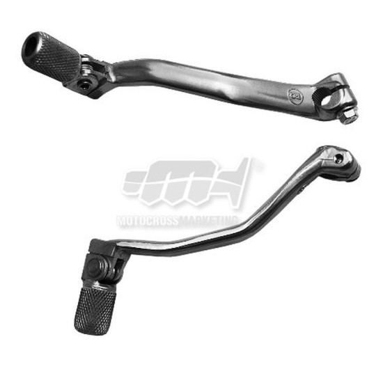 MC GEAR SHIFT LEVER YAMAHA YZ 125 / 250 '05-'25, FANTIC XE / XX 125 '21-'25 (ALUMINUM) (FORGED) SILVER, STEEL TIP