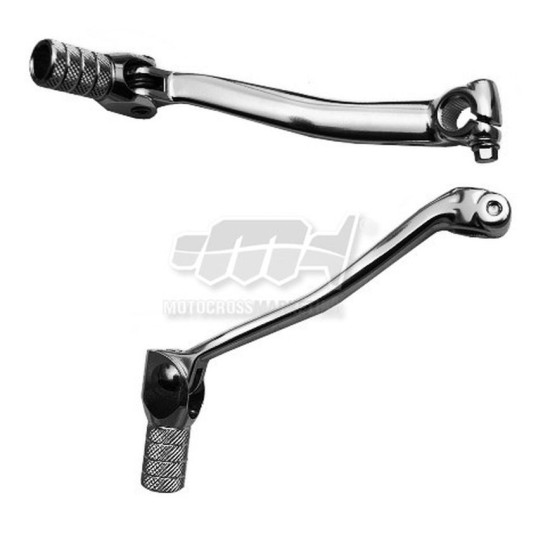 MC GEAR SHIFT LEVER KAWASAKI KXF250 '09-'14, KXF450 '06-'15 (ALUMINUM)(FORGED) SILVER, STEEL TIP