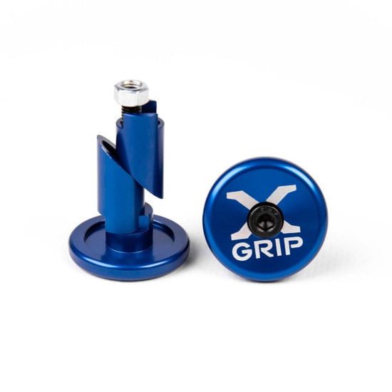 X-GRIP HANDLEBAR ENDS FOR 12-16.2MM DIAMETER HOLE, BLUE