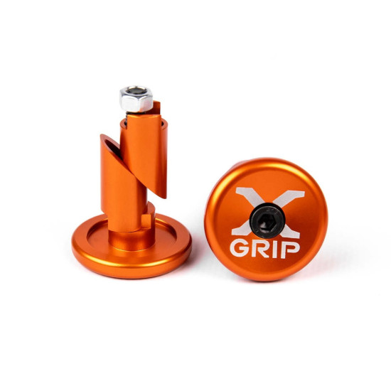 X-GRIP HANDLEBAR ENDS FOR HOLE DIAMETER 12-16.2MM ORANGE