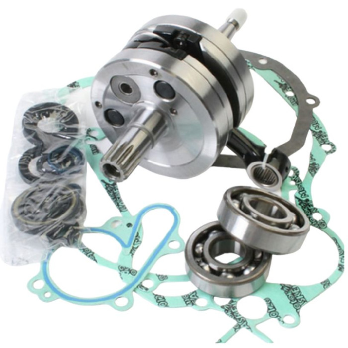 WISECO alkūninis velenas YAMAHA YZ 125 '01-'04 (su veleno guoliais ir riebokšliais, bei variklio apačios tarpinėmis) (HR4036)