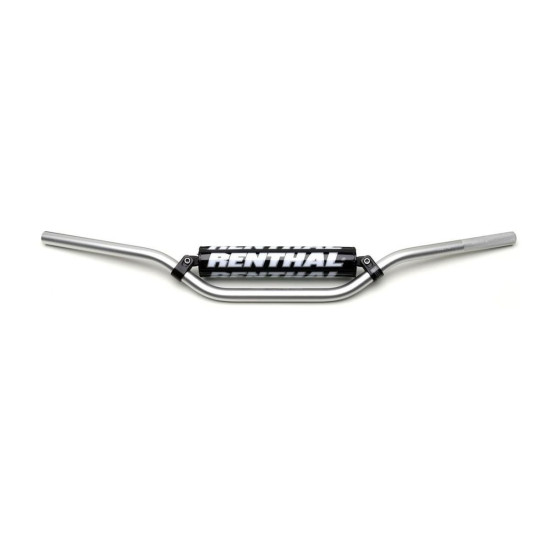 RENTHAL HANDLEBAR 7/8 INCH (22MM) MX HANDLEBAR SILVER JIMMY BUTTON PADDED COLOR SILVER WITH SPONGE