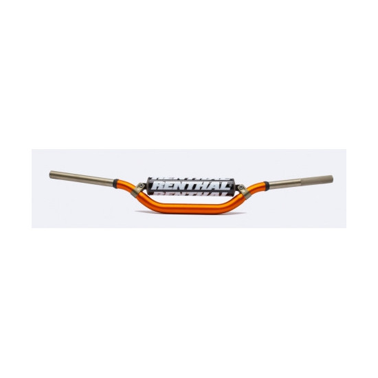 RENTHAL HANDLEBAR 7/8 INCH (22MM) MX MINI HANDLEBAR ORANGE KAWASAKI KX 65 02-16 PADDED COLOR ORANGE WITH SPONGE