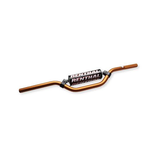 RENTHAL VAIRAS 7/8 COLIO (22 MM) MX MINI VAIRAS ORANŽINIS KTM 85 SX PAMINKŠTINTAS ORANŽINĖS SPALVOS SU KEMPINE