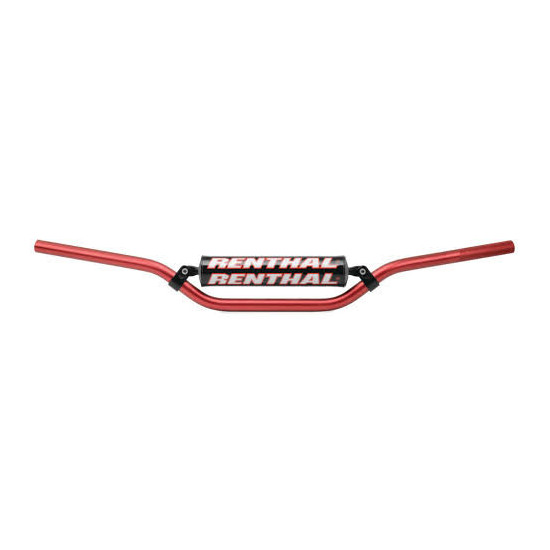 RENTHAL HANDLEBAR 7/8 INCH (22MM) MX HANDLEBAR RED REED / WINDHAM PADDED RED WITH SPONGE