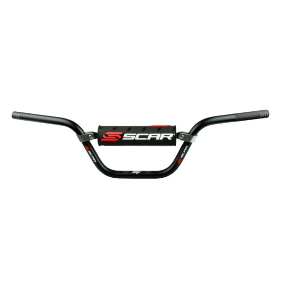 „SCAR RACING“ MINI KROSO IR PIT MOTOCIKLIO VAIRAS, AUKŠTAS, 22,2 MM, JUODAS