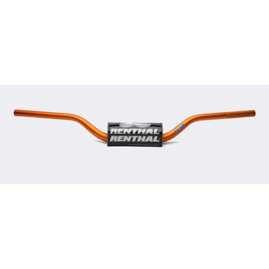 RENTHAL HANDLEBAR 1.1 / 8 INCH (28.6MM) MX FATBAR HANDLEBAR ORANGE HONDA CR / CRF, KAWASAKI KX / KXF COLOR ORANGE WITH S