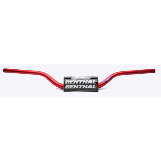 RENTHAL VAIRAS 1.1 / 8 COLIO (28.6MM) MX FATBAR VAIRAS RAUDONAS HONDA CR / CRF, KAWASAKI KX / KXF RAUDONAS SU KEMPINE