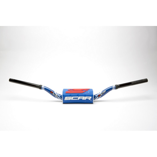 SCAR RACING STEERING WHEEL 28.6MM RC MODEL BEND COLOR BLUE / BLACK SPONGE COLOR BLUE / WHITE / RED