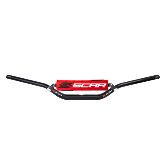 SCAR RACING STEERING WHEEL WITH CROSSBAR 28.6MM MODEL STEWART / VILLOPOTO COLOUR BLACK SPONGE RED / WHITE