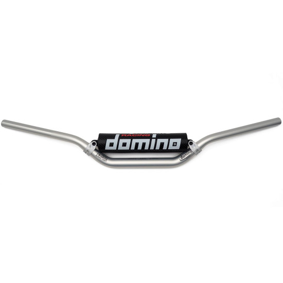 DOMINO ALUMINUM HANDLEBAR (ERGAL 7075) FATBAR 28MM HIGH WITH CROSSBAR SILVER COLOR
