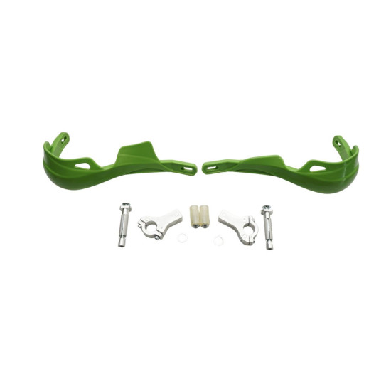 JR SALE HAND GUARDS (HANDBAR) WITH MOUNTING 22MM COLOR GREEN PLASTIC WITHOUT ALUMINUM