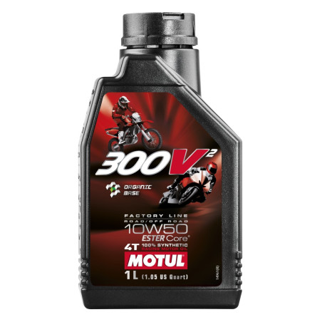 MOTUL alyva varikliui 300V2 4T FL ROAD / OFF ROAD FACTORY LINE RACING 10W50 1L (sintetinė)
