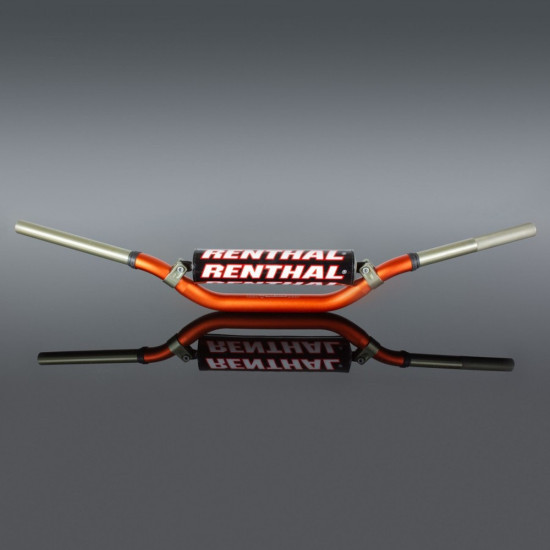 RENTHAL HANDLEBAR 1.1/8 INCH (28.6MM) MX TWINWALL 997 HANDLEBAR ORANGE RC / CRF 04-13 KX / KXF 06-13 PADDED ORANGE WITH 