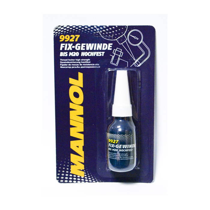 MANNOL FIX-GEWINDE HOCHFEST - sriegių klijai, raudoni stiprūs 10ML (9927)