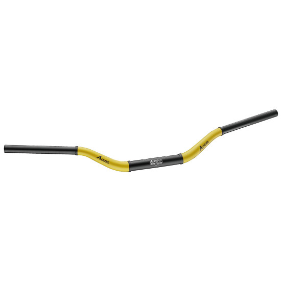 ACCEL ALUMINUM HANDLEBAR 28.6 MM TAPER MX HONDA CR PATTERN HIGH (7075-T6) ERGAL TWO-COLOR YELLOW+BLACK (WIDTH 790MM, HEI