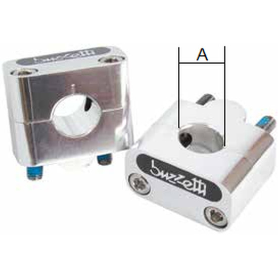 BUZZETTI HANDLEBAR MOUNT / RISE (22.2MM) SILVER