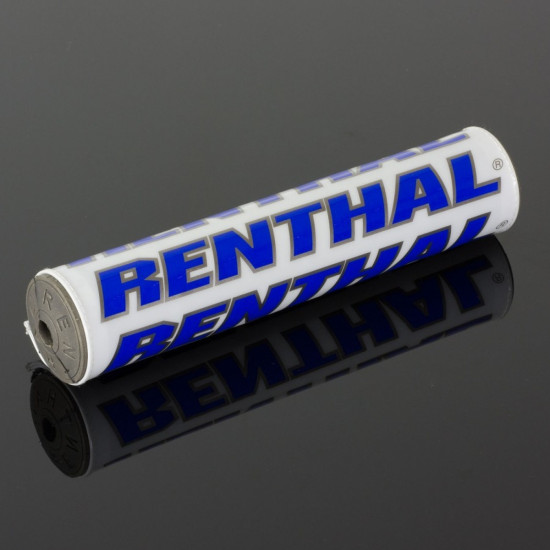 RENTHAL SX PAD (240MM) WHITE/BLUE WITH RENTHAL LOGO