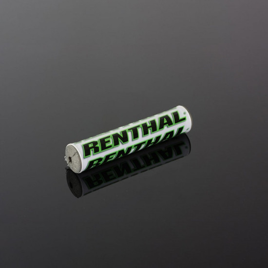 RENTHAL SX PAD (240MM) WHITE/GREEN WITH RENTHAL LOGO