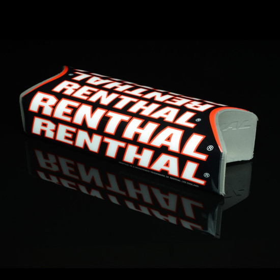 RENTHAL FATBAR TEAM ISSUE BLACK HANDLEBAR PADS BLACK/RED WITH RENTHAL LOGO