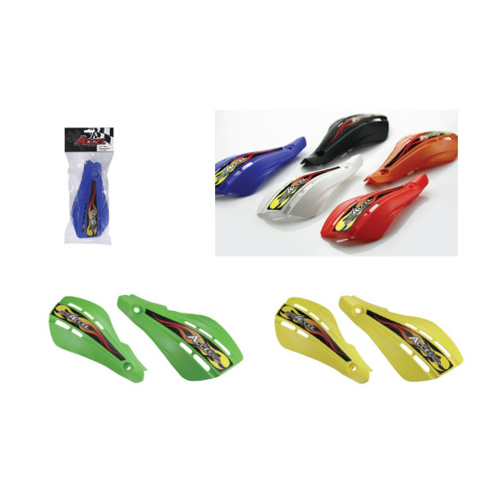 ACCEL REPLACEMENT LEAVES FOR HAND GUARDS (HANDBAR) HGS03 WHITE - PROMOTION