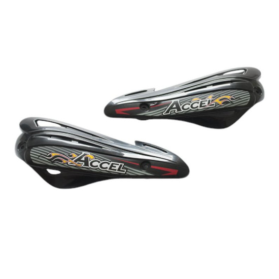 ACCEL REPLACEMENT LEAVES FOR HAND GUARDS (HANDBAR) HGS 10,11,12 COLOR BLACK - PROMOTION