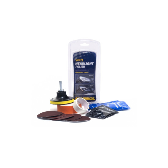 MANNOL HEADLIGHT POLISH headlight polishing set (9801)