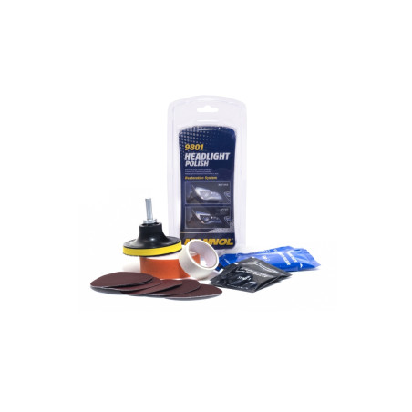 MANNOL HEADLIGHT POLISH priekinių žibintų poliravimo rinkinys (9801)