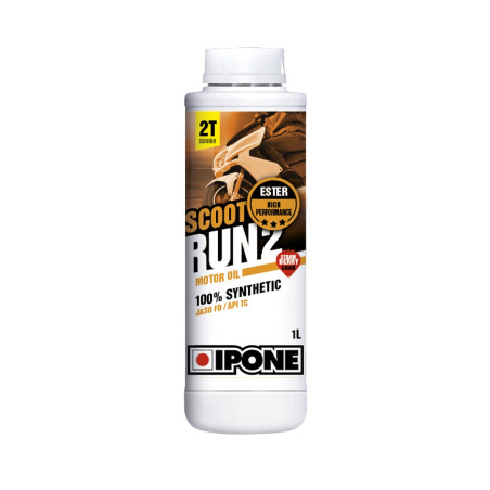 IPONE Scoot Run 2 2T oil for mixing 100% Synthetic 1L (strawberry smell)