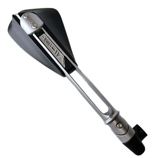 FAR MIRROR LEFT VIPER ADJUSTABLE ALUMINUM BLACK COLOR SILVER ARM