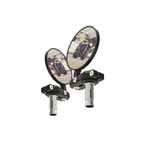 OXFORD MIRRORS / HANDLEBAR END MIRROR BLACK 2 PIECES - SET