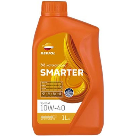 REPSOL alyva 4T SMARTER SPORT 10W40 1L MA2 pusiau sintetinė   - pakeista į RP180N51