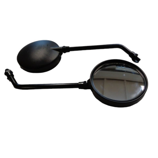 GZ UNIVERSAL MIRROR SET ROUND LEFT AND RIGHT (SET) THREAD M10 BLACK
