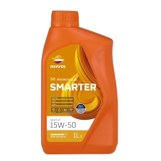 REPSOL semi-synthetic oil 4T SMARTER SPORT 4T 15W50 1L MA2