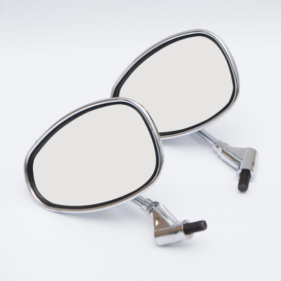 ROY UNIVERSAL MIRROR CHROME (RIGHT / LEFT) M10X125 RIGHT THREAD (SET - 2 PIECES)