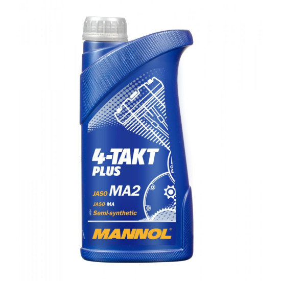 MANNOL oil 4T PLUS 10W40 1L (API SL, JASO MA/MA2) semi-synthetic (7202)
