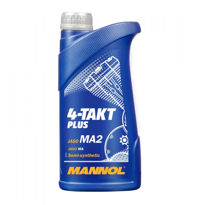 MANNOL oil 4T PLUS 10W40 1L (API SL, JASO MA/MA2) semi-synthetic (7202)