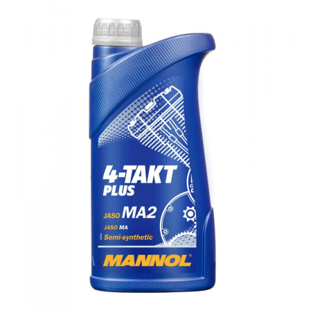 MANNOL oil 4T PLUS 10W40 1L (API SL, JASO MA/MA2) semi-synthetic (7202)