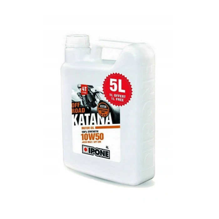 IPONE KATANA OFF ROAD 10W50 Oil 100% Synthetic 5L (Appendix, MA2) - 4 + 1