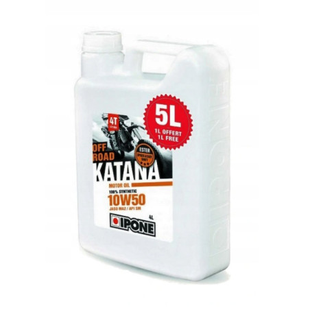 IPONE KATANA OFF ROAD 10W50 oil 100% synthetic 5L (additive, MA2) - 4+1