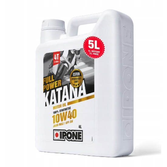 IPONE FULL POWER KATANA 10W40 oil 100% synthetic 5L (additive MA2) 4+1