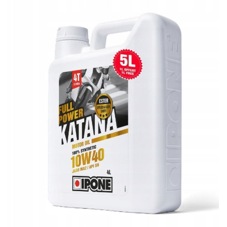IPONE FULL POWER KATANA 10W40 oil 100% synthetic 5L (additive MA2) 4+1