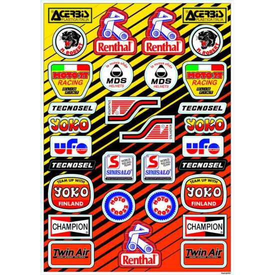 TECNOSEL (BLACKBIRD) SET OF ADVERTISING STICKERS (WRAPPERS)