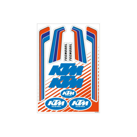 TECNOSEL (BLACKBIRD) SET OF ADVERTISING STICKERS (WRAPPERS), KTM VINTAGE LOGO