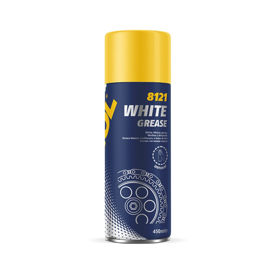 MANNOL WHITE GREASE 450ML - white universal grease (aerosol) (8121)