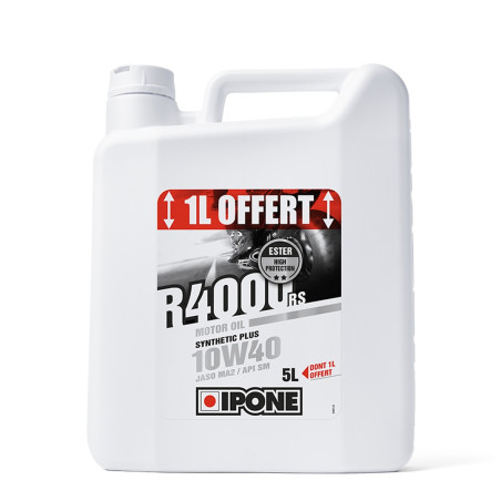 IPONE R4000 RS 10W40 semi-synthetic oil 5L (additive, MA2) - 4+1