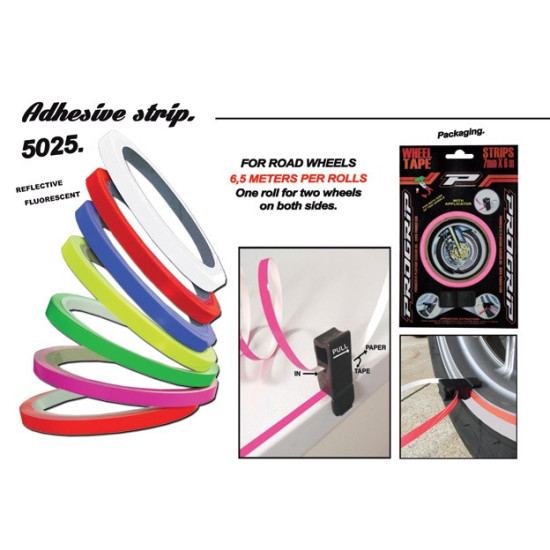 PROGRIP DEKORATYVINĖ RATLANKIŲ JUOSTELĖ (SU APLIKATORIUMI) RAUDONA (6,2 M) (PG5025RD) (5025-107)