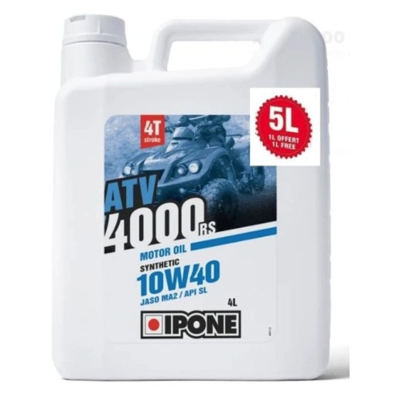 IPONE ATV 4000 RS 10W40 semi-synthetic oil 5L - 4+1