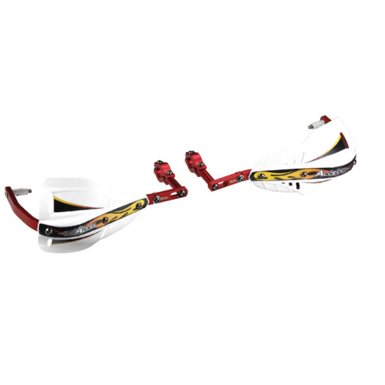 „ACCEL“ RANKŲ APSAUGOS SU ALIUMINIO LAIKIKLIU ENDURO 28 MM (HG - JUODOS, SD - ORANŽINĖS)