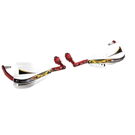 „ACCEL“ RANKŲ APSAUGOS SU ALIUMINIO LAIKIKLIU ENDURO 28 MM (HG - MĖLYNA, SD - BALTA)